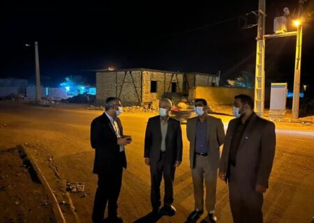 بازدید شبانه معاون قضایی دادستان کل کشور از روند بازسازی منطقه زلزله‌زده سایه‌خوش