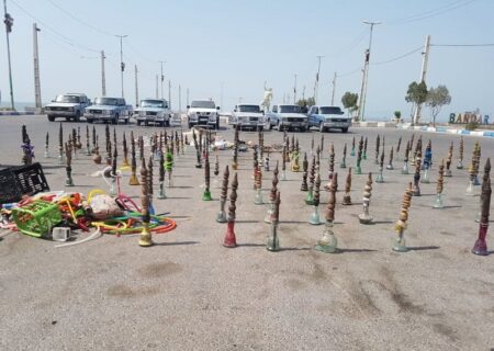 برخورد قاطعانه با عرضه‌کنندگان قلیان در ساحل بندرعباس