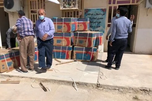 همکاری کمیتهامداد و سپاه برای تامین وسایل سرمایشی نیازمندان جنوبی