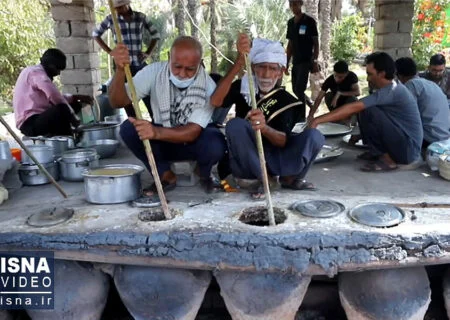 ویدیو / حلیم‌پزی متفاوت فین هرمزگان در محرم