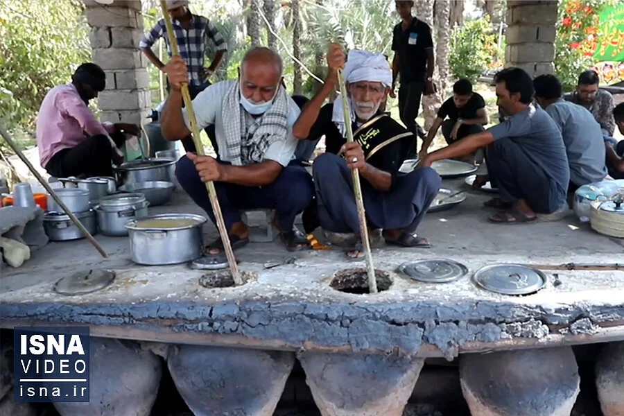 ویدیو / حلیمپزی متفاوت فین هرمزگان در محرم