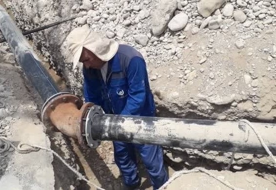 خط جدید انتقال آب گوین وارد مدار بهره برداری شد