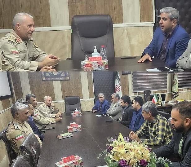 دیدار مدیر کل شیلات هرمزگان با فرمانده مرزبانی هرمزگان / حراست از ذخایر آبزیان لازمه پایداری صید و صیادی