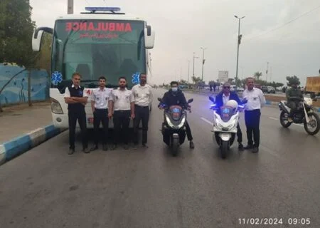 پوشش امدادی راهپیمایی یوم الله ۲۲بهمن توسط اورژانس ۱۱۵ استان