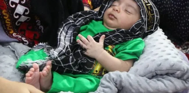 برگزاری مراسم شیرخوارگان حسینی در گلزار شهدای بندرعباس