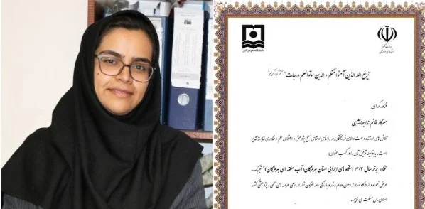 انتخاب مدیر دفتر فنی شرکت آب منطقهای هرمزگان بهعنوان فناور برتر سال ۱۴۰۳
