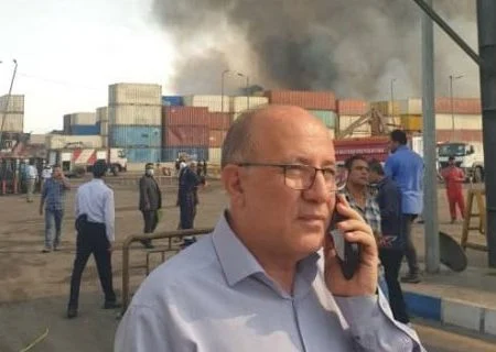 حضور میدانی مدیر مخابرات هرمزگان در بندر شهید رجائی جهت نظارت ارتباطات مخابراتی