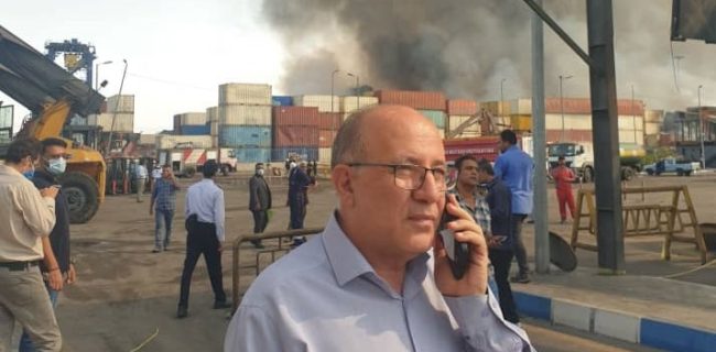 حضور میدانی مدیر مخابرات هرمزگان در بندر شهید رجائی جهت نظارت ارتباطات مخابراتی