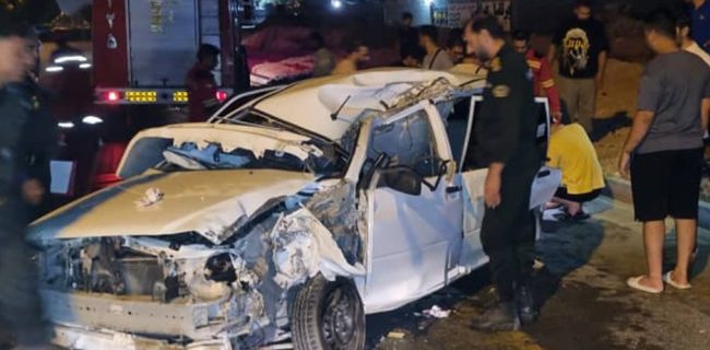 یک مصدوم بر اثر تصادف خودرو در بلوار هرمز