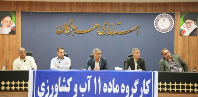 بررسی چالش‌ها و ارائه راهکارهای مدیریت آب کشاورزی در نخستین جلسه کارگروه ماده ۱۱ هرمزگان