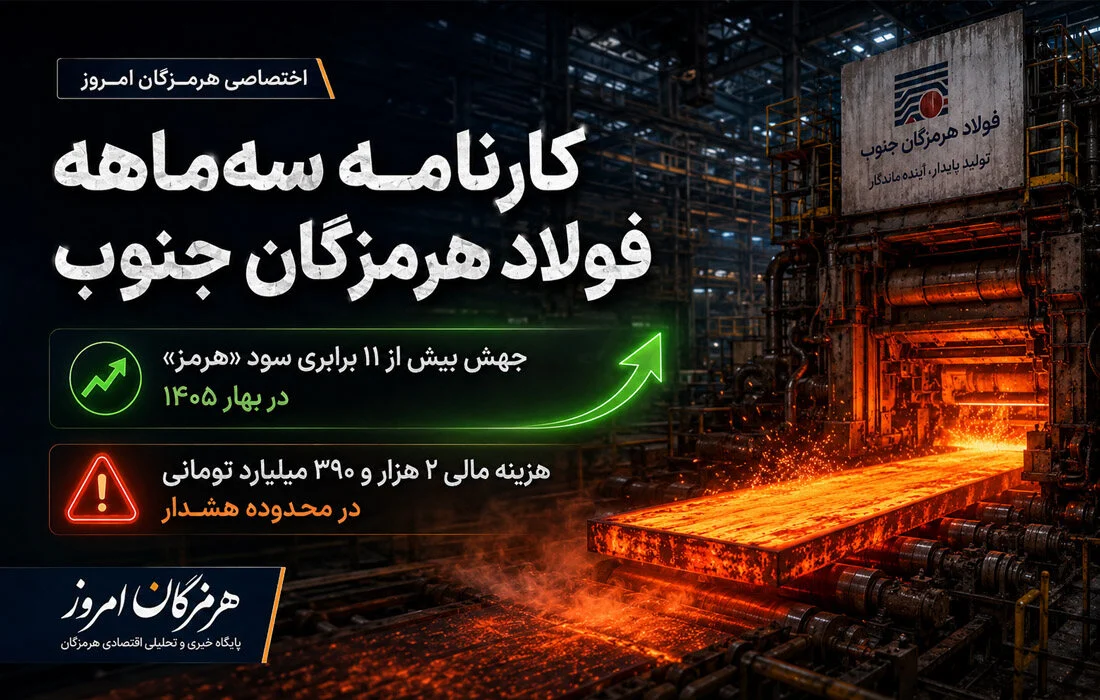 جهش بیش از ۱۱ برابری سود «هرمز» در بهار ۱۴۰۵؛ هزینه مالی ۲ هزار و ۳۹۰ میلیارد تومانی در محدوده هشدار